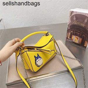 Shoulder Lowwes Bag Puzzles Ghibli Spirited Genuine Leather Top Quality Chain+Shoulder Strap Geometry Bag Cute Critical Hit Size 20.14 Comes with Gift Box0QQR0QQR