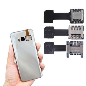 Hybrid Double Dual SIM-kort Micro SD-adapter 4G Mobiltelefonminneskort Två-i-ett för Android-telefonförlängare för Nano