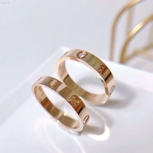 CGR004 18k Real Gold Romantic Love Rings with Screw for Women and Men Engagement Wedding Band 3.6mm Promise Rings Jewelry Gift