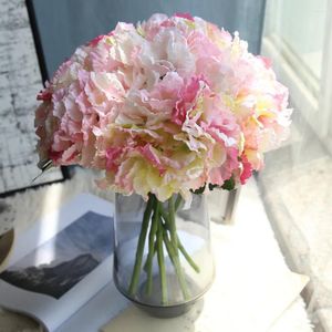 装飾的な花Vase Filler人工絹Peony Floral Wedding Bouquet Bouquet Bridal Hydlangea装飾クリスマスフラワーアレンジメント