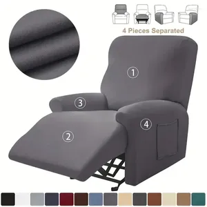 Capas de cadeira reclinável sofá capa stretch spandex chiar elástico antiderrapante poltrona slipcover móveis proteger para sala de estar