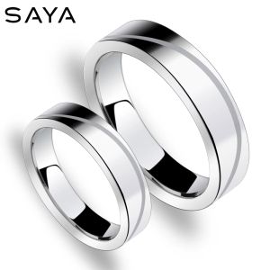 Rings 2022 Tungsten Carbide Engrave Ring Set Pair Matching Engagement, Free Shipping, Customized