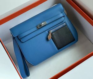 Luxushandtaschen -Designertasche 25 cm Mann kleine Größe Totes zum Verkauf echtes Leder handgefertigt blau dunkelgrün viele Farben Großhandelspreis Schneller Lieferung