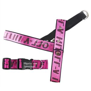 Designer Dog Harness Collar Leash Set No Pull Dog Harness, Easy Walk for Small, Medium, and Large Pets Lightweight Harness & Anti-Twist Pet Lead Combo Rose XXL B127