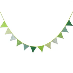 Party Decoration Pennant Flag For Baby Shower Garland Hanging Banner Vintage Bunting Triangle Flags Flower Garlands