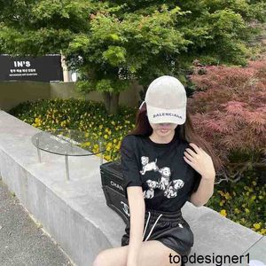 Designer 24 Summer New Print Dog Loose Women's T-shirt Dog Short Sleeves Trendy Couple Wear LENM