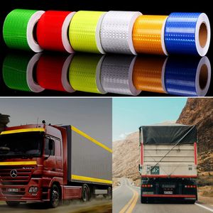10cmx3m/Roll Reflective Tape Red White Yellow Blue Green Sticker Self-Adhesive Car Safety Warning Reflective Film Truck Tape