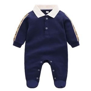 Newborn Footies Fashion luxury Baby Pure cotton Clothes Set Cute Infant Baby Boys Designer Letter Romper Kids Girl Jumpsuit bibs Cap Outfits Clothing