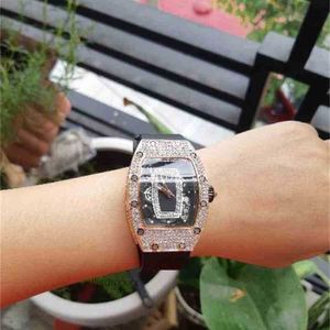 نبيذ برميل الأزياء الفاخرة للسيدات ريشا م تلقائي تماما السيراميك السيراميك مضيئة Watch Watch Designer Waterproofwatches XL3E