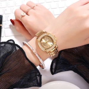 Gedi Light Luxury Full Sky Star Square Watch, niszowy zegarek wysokiej klasy, stalowy zespół Trendy Women's Watch