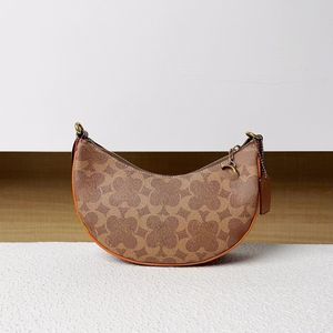 Kvinnors designersäckar 2023 oktober New Mira Pea Bag Chain One-Shulder Crossbody Handväska underarm Crescent Bag
