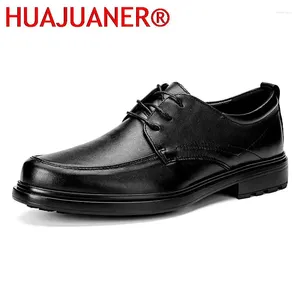 Casual Shoes Est Leather Men Flats Fashion Men's Brand Man Tooling Comfortable Lace Up Black Formal Business Oxford