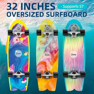 810x250x158mm محترف Carver Surf Land Skateboard بطيئة للغاية Maple Surfboard Big Fish Board 240327