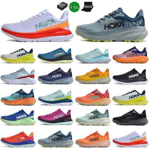 Hokka Clifton 9 Athletic Running Shoes Hokkas Bonedi 8 Carbone X 2 Sneakers Absorção de Choque Road Fashione Mens Womens Top Designer Mulheres Homens Grande Tamanho 48