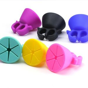 Factory direct silicone round nail polish bottle wearable nail polish holder nail polish multi-color optional