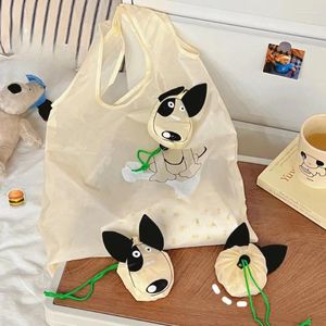 Storage Bags Shopping Hand Bag Portable Reusable Cute Dog Printing Space-saving Baling Folding Tote Travel Foldable Eco Handbag