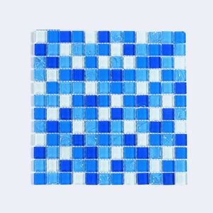 Mosaico in vetro cristallo tricolore blu misto piscina paesaggio piscina asilo 300 * 300 presa di fabbrica