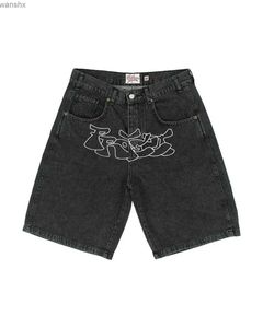 Męskie spodenki Y2K Shorts Hip-Hop Denim Gym Shorts męskie 2023 Summer Shin HARAJUKU Fashion Casual Punk Rock Gothic Męs Basketball Shortsl2404