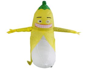 Взрослый унисекс забавный костюм талисмана банана карнавальный сексуальный фруктовый вечерние нарядное платье Yellow9298037