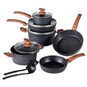 Cookware Sets Andralyn 12 Pieces Set Granite Nonstick Pots And Pans Dishwasher Safe Blackcookware