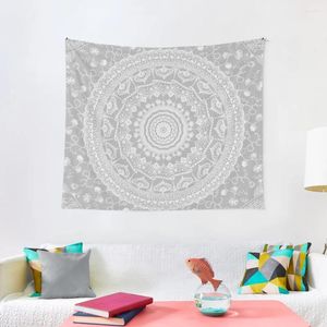 Tapestries Mandala In Soft Gray Tapestry Christmas 2024 Decoration