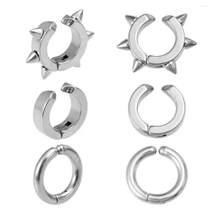 Stud Earrings Stainless Steel Prosthetic Ear Clamp Free Piercing Jewelry 3-piece Set With Adjustable Elastic
