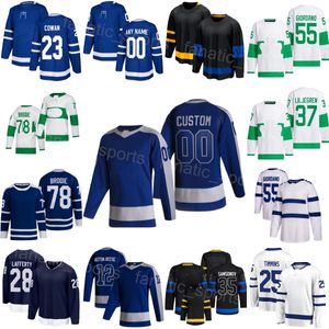 2024-25 Hockey Alternate 55 Mark Giordano Maglie Donna Bambino Uomo 35 Ilya Samsonov 37 Timothy Liljegren 78 TJ Brodie 59 Tyler Bertuzzi 64 David Kampf Reverse Retro