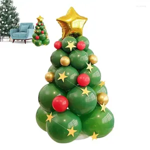 Decoração de festa Balões de Natal Kit de látex verde para pátios de entradas de casa