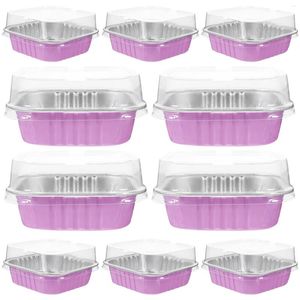 Elimina contenitori 20 set in alluminio flace box cottura fodere per cibi scatole di cibi strumenti per coppa di carta Pans Porta del cupcake Contenitore per muffin