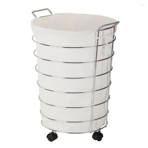 Laundry Bags Honey Can Do Chrome Wire Rolling Hamper