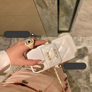 Роскошные чехлы для телефонов через плечо с золотой цепочкой для IPhone 15 Pro Max 14 13, женская модная кожаная сумка, чехол для телефона, противоударный чехол -5