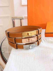 Designer women belt family Kelly women belt double sided top layer real cowhide high end and versatile casual business attire Kelly women belt