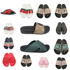 مصمم أعلى جودة Slipper Rubber Slides Sandal Fashion Womens Mens Slide Striped Luxury Disual Summer Beach Shoes Size 35-46