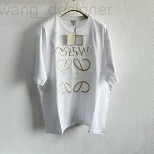 メンズTシャツデザイナー高品質24SS 230G不規則な刺繍ツイスト3次元のリリーフラウンドネック短袖ユニセックスUW3O