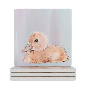 Table Mats Dear Duckling Ceramic Coasters (Square) For Customized Tile Teapot Mat