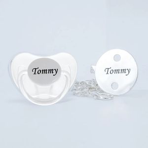 Miyocar شخصية Silver Bling Pacifier و Full Silver Pacifier Clip BPA Dummy فريدة من نوعها هدية استحمام الطفل 240326