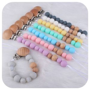 Recém -nascidos Pacificure Baby Wooden Wooden Picifier Clipe Silicone Chain Kinent Solder Baby Pacifier for Children 2023 Hot Sale