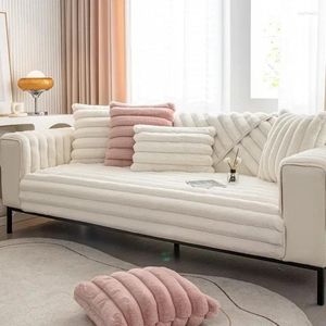 Stuhlhussen verdicken Plüsch Sofabezug Haustier Kind Matte Handtuch Anti-Rutsch-Couch-Schutz Schonbezug Winter warme Decke Wohnzimmer