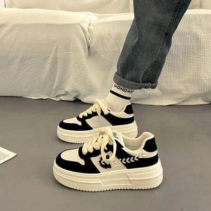 Casual Shoes Women's Sneakers Fashion Trend 2024 Spring Pattern Lace Up Platform Vulcanized Brand Design Zapatos Mujer