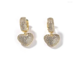 Hoop Earrings Arrival Fashion Hip Hop Heart Shaped Stud Rapper Princess Women Screw Back Earring1015998