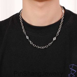 2024 New Titanium Steel Lock Bone Chain for Men and Women Non fading Hip Hop Internet Celebrity Unique Design Necklace Jewelry