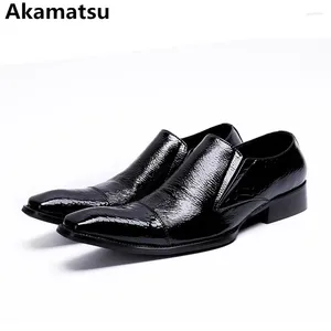 Sapatos de vestido homens formal couro escritório de negócios oxford para preto quadrado toe deslizamento em mocassim masculino pele de crocodilo