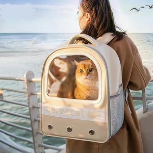 Cat Carriers Pet Carrier Bag Portable Kitten Puppy Plecak Travel Outdoor Tracie oddychające dla kotów Małe psy przenoszące zapasy