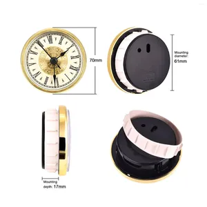 Klockor tillbehör Klocka Insert ersättning Mini Gold Trim Classic 70 mm Passar för restaurangmötesrum Office Guesrum klassrummet