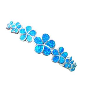 Bangles Fashion Fine Blue Fire Opal Plum Bossom Cuff Bangles Sliver Jewelry For Women Girl