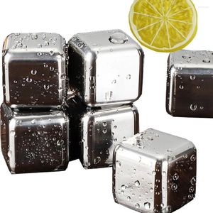 Соломинки для питья 25 мм из нержавеющей стали, охлаждающие многоразовые металлические искусственные кубики льда, камни для виски для напитков с хранением в морозильной камере