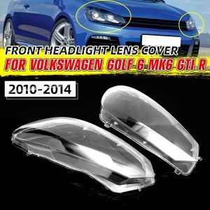 Lampada leggera frontale per auto Lampada trasparente Maschera per le lenti per gusci per faro per guscio per VW Golf 6 Mk6 GTI R 2010-2014 Coperchio faro