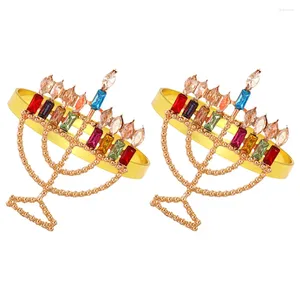 テーブルクロス2 PCS Kosher Napkin Rings Menorah Holder Christmas Decor Decorative Servietteバックル