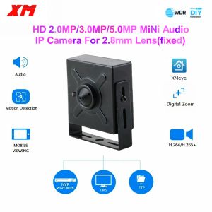 Cameras 5MP 4MP 3MP POE Audio IP Camera H.265 2.8mm Mini CCTV IP Camera for POE NVR System indoor Home Security Surveillance