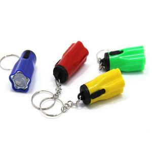 Plastic Led Flsahlights Super Mini Tazer With Key Ring Portable For Outdoor Camping Hiking Torch Flower Petal Shape Designer Y00179179922